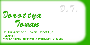 dorottya toman business card